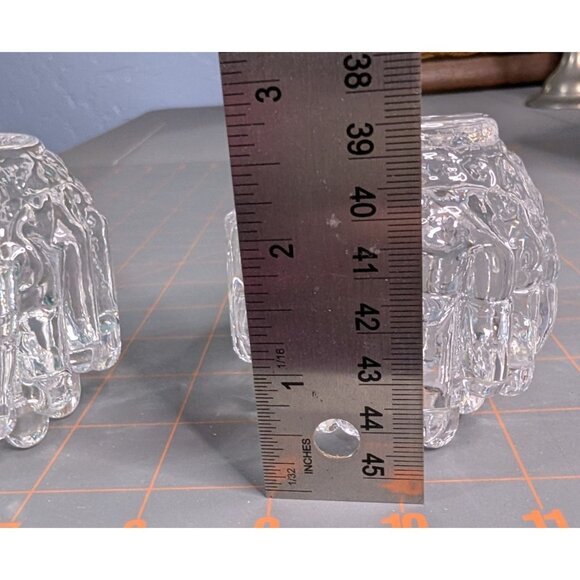 Kosta Boda Goran Warff Crystal Votive Candle Holders Set of 2 - Picture 6 of 16